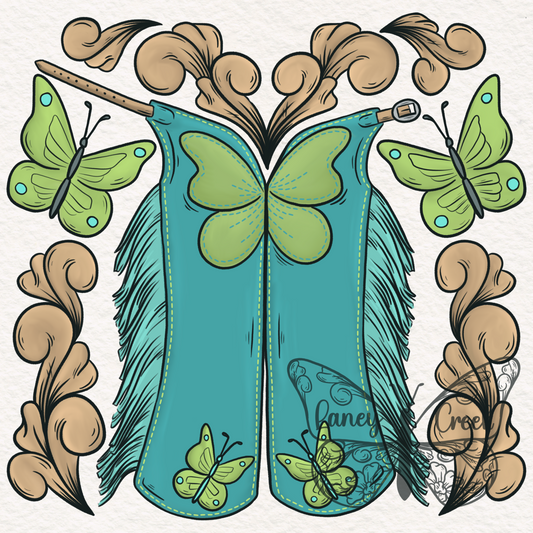 A Blue/Green Butterfly Dream - PNG File