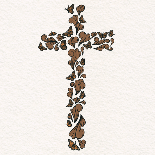 Tooled Cross - PNG File